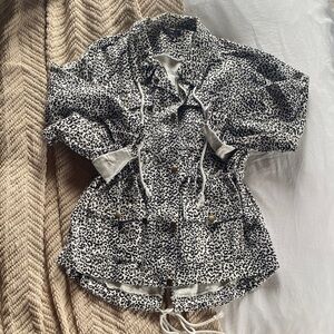 Fate Black and White Leopard Utility Jacket